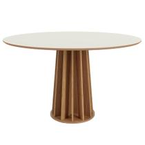 Mesa de Jantar Redonda 1,35m 6 Lugares Dalla Costa 100% MDF