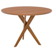 Mesa de Jantar Redonda 4 Lugares Tampo MDF 109 cm 21668 ORNAR Mesa de Jantar Redonda 4 Lugares Tampo MDF 109 cm 21668 ORNAR