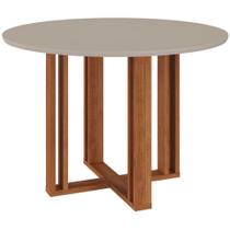 Mesa de Jantar Redonda 4 Lugares Tampo MDF 109X109 cm 15175 MOLCI