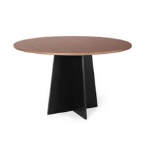 Mesa de Jantar Redonda 6 Lugares 120cm Isabela Noronha/Preto - Straub Web