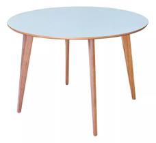 Mesa De Jantar Redonda 90cm Em Madeira - Tampo Branco Mesa De Jantar Redonda 90cm Em Madeira - Tampo Branco
