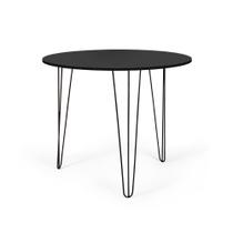 Mesa de Jantar Redonda 90cm Hairpin com 3 Pés - Preto