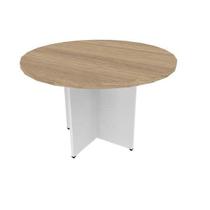 Mesa de Jantar Redonda Anne Bege/Branco/Carvalho Mel Mesa de Jantar Redonda Anne Bege/Branco/Carvalho Mel