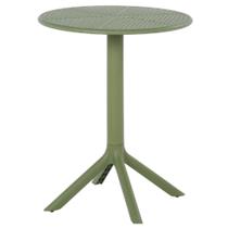 Mesa de Jantar Redonda Área Externa Drops Rivatti 60 cm (largura) Polipropileno Verde 75 cm (altura)