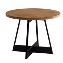Mesa de Jantar Redonda Átria 1594 Carraro Nogal e Preto Mesa de Jantar Redonda Átria 1594 Carraro Nogal e Preto