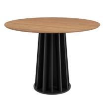 Mesa de Jantar Redonda Brianna Freijó e Preta