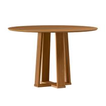 Mesa de Jantar Redonda com Tampo de MDF Isabela Ypê 117 cm