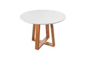 Mesa de Jantar Redonda com Vidro 1,10m - Verona Star Móveis