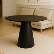 Mesa de Jantar Redonda Cone Laminado em Madeira 90cm Cairo Preto Mesa de Jantar Redonda Cone Laminado em Madeira 90cm Cairo Preto