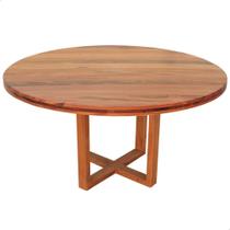 Mesa De Jantar Redonda Cozinha 160 cm Madeira Maciça Natural
