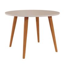 Mesa de Jantar Redonda Dani Madeira e Off White Mesa de Jantar Redonda Dani Madeira e Off White