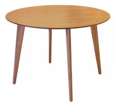 Mesa de Jantar Redonda de Madeira de 90cm na cor Freijó