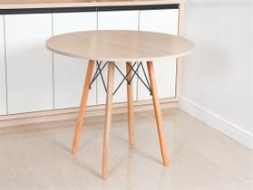 Mesa de Jantar Redonda Eames Eiffel 100 cm - Madeira Truffel