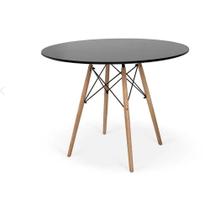 Mesa De Jantar Redonda Eames Eiffel 100cm Preta