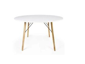 Mesa de Jantar Redonda Eames Eiffel 110 cm - Branca - Fundição Petrópolis