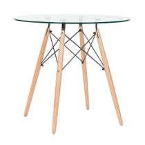 Mesa De Jantar Redonda Eames Eiffel 80cm Incolor