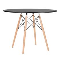 Mesa de jantar redonda Eames Eiffel - Wood - Tampo de MDF - 100 cm