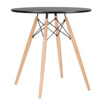 Mesa de jantar redonda Eames Eiffel - Wood - Tampo de MDF - 70 cm