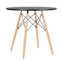 Mesa de jantar redonda Eames Eiffel - Wood - Tampo de MDF - 80 cm