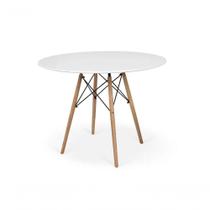 Mesa De Jantar Redonda Eiffel 90 Cm - Branco - DECORESHOP