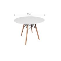 Mesa De Jantar Redonda Eiffel Design - Pé Palito - 80 Cm - B Mesa De Jantar Redonda Eiffel Design - Pé Palito - 80 Cm - B