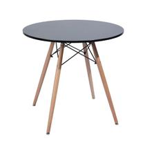 Mesa de Jantar Redonda Eiffel Pés Palito 90cm Preto