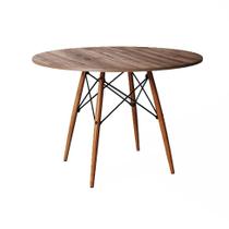 Mesa de Jantar Redonda Eiffel Wood Amêndoa 90 cm