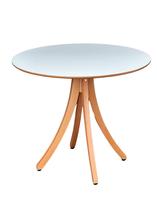 Mesa de Jantar Redonda Flora em Madeira com 3 Opções de Cores e Tamanhos Variados do Tampo