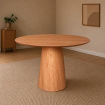 Mesa de Jantar Redonda Laminado em Madeira 90cm Cairo Marrom Mesa de Jantar Redonda Laminado em Madeira 90cm Cairo Marrom