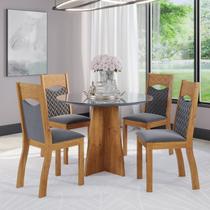 Mesa de Jantar Redonda Lilith C/4 Cad Pietra Mel/Grafite/V.grafite Mesa de Jantar Redonda Lilith C/4 Cad Pietra Mel/Grafite/V.grafite