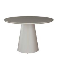 Mesa de Jantar Redonda Liz com Base Cone Tampo Vidro CCS