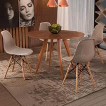 Mesa de Jantar Redonda Madeira Laminada Pé Palito 90 Cm **SOMENTE A MESA**