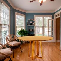 Mesa de Jantar Redonda Natalle Com Tampo Amadeirado Mel 120cm - Móveis Mix Mesa de Jantar Redonda Natalle Com Tampo Amadeirado Mel 120cm - Móveis Mix