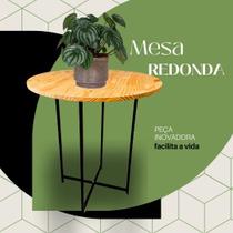 Mesa De Jantar Redonda PARA 4 Lugares Cadeiras Estilo Industrial De Ferro Com Tampo De Madeira Maciça Cozinha Restaurante