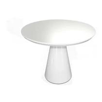 Mesa de Jantar Redonda Tampo De 0,90 em Cone Off White