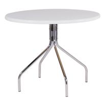 Mesa de Jantar Redonda Tampo MDF 90cm com Base de Aço Casual