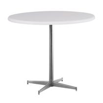 Mesa de Jantar Redonda Tampo MDF 90cm com Base de Aço Casual