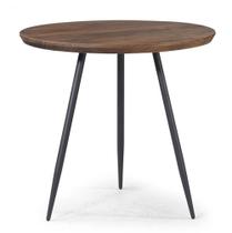 Mesa de Jantar Redonda Trime cor Rustic Brown Base Grafite 81cm - 53093