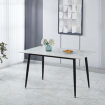 Mesa de Jantar Regular V4001 120cm X 75cm X 70cm Branco/Preto