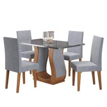Mesa de Jantar Retangular 120x80cm Inovare com 4 Cadeiras Venus