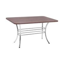 Mesa De Jantar Retangular 137cm 6 Lugares Multimóveis Cr50144 Nogueira Nogueira Mesa De Jantar Retangular 137cm 6 Lugares Multimóveis Cr50144 Nogueira Nogueira