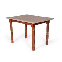 Mesa de Jantar Retangular 140x80cm Tampo em MDF 4 Lugares Mônaco Mel - Straub Web