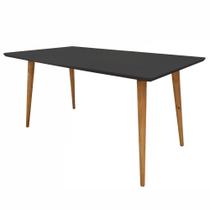 Mesa De Jantar Retangular 160cm 6 Lugares Veneza C14 Preto - Mpozenato