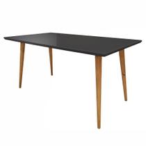 Mesa De Jantar Retangular 160cm 6 Lugares Veneza Plus C14 Preto - Mpozenato