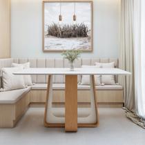 Mesa de Jantar Retangular 160cm com Tampo em Mdf Sintonia Mesa de Jantar Retangular 160cm com Tampo em Mdf Sintonia