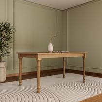 Mesa de Jantar Retangular 160cm para 6 Lugares 100% Madeira Maciça Rubi Marrom/Freijó Mesa de Jantar Retangular 160cm para 6 Lugares 100% Madeira Maciça Rubi Marrom/Freijó