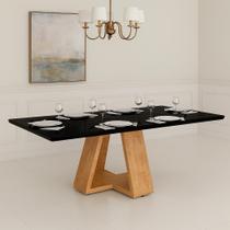 Mesa de Jantar Retangular 160x80 Com Tampo de Vidro Temperado Pés Moderno Sala de Estar Cozinha Área Gourmet