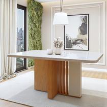 Mesa de Jantar Retangular 170cm Maxi Tampo com Vidro Astrid