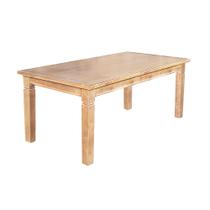 Mesa de Jantar Retangular 180x80cm Rústica Aurora Madeira Maciça - Natural