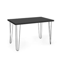 Mesa de Jantar Retangular 4 Lugares 140x75 Base de Ferro Hairpin - Straub